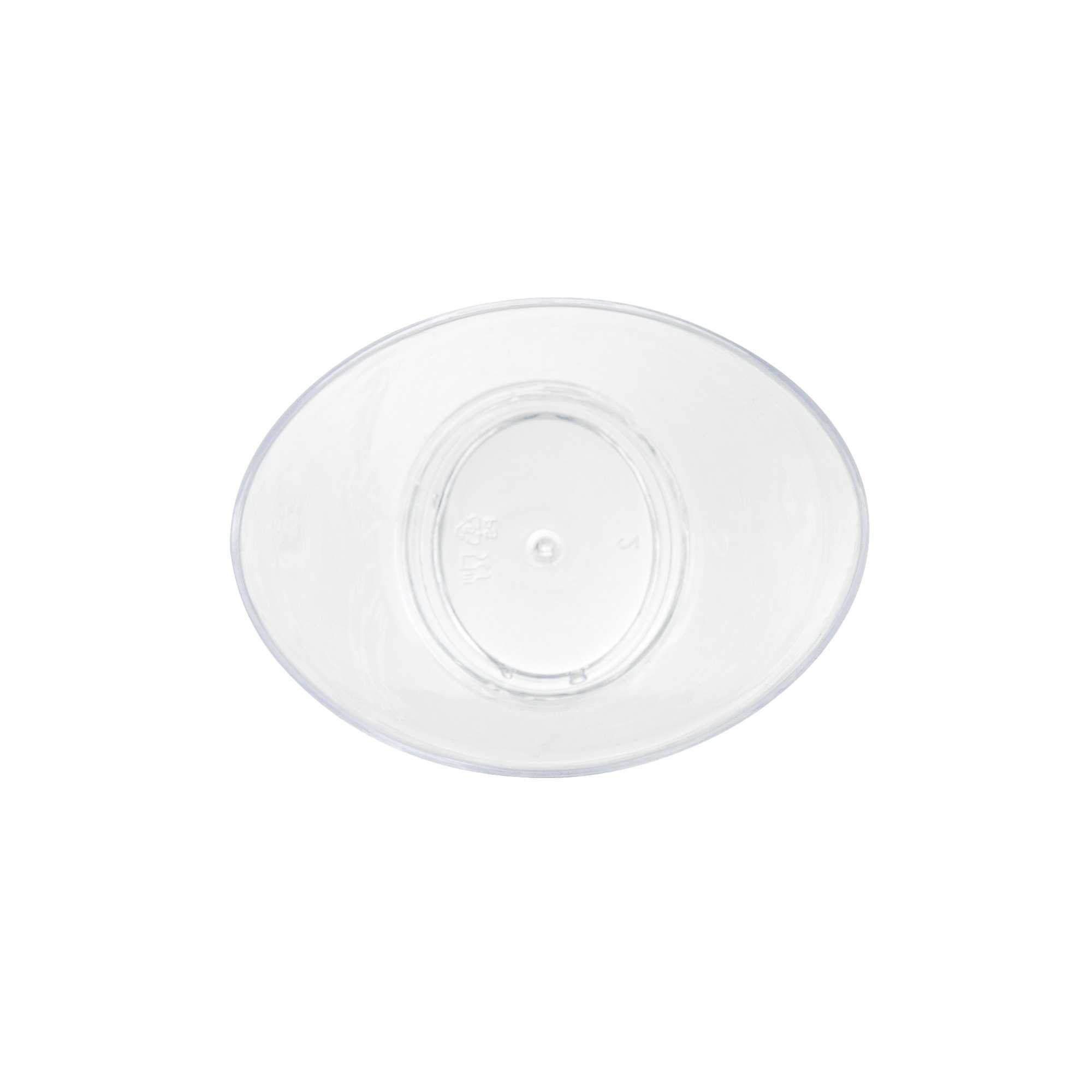 Mini Serve 3 oz Clear Plastic Mini Mezzaluna Cup - 3 1/4" x 2" x 1 1/2" - 100 count box
