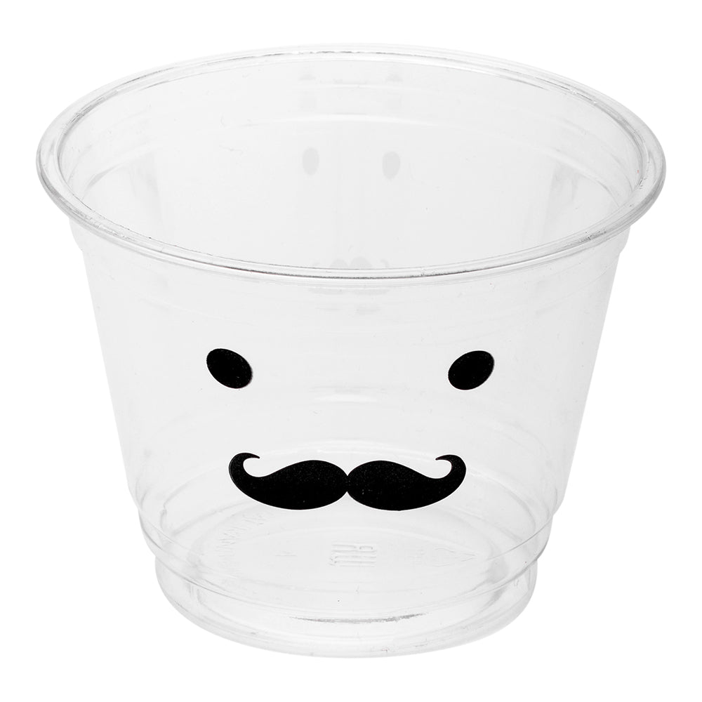 Visage 9 oz Clear Plastic Cup - Monsieur - 3 3/4" x 3 3/4" x 2 3/4" - 100 count box