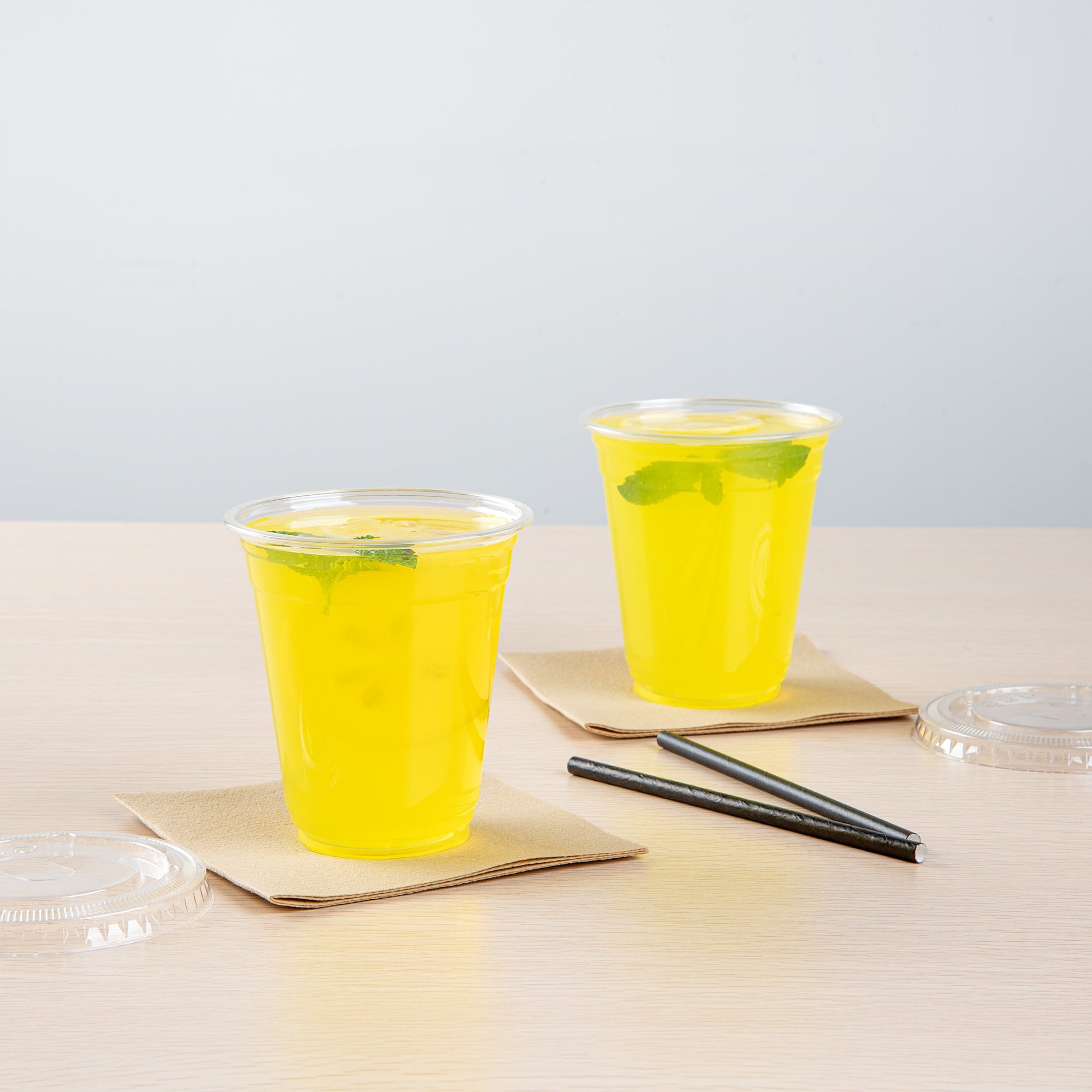 Visage 12 oz Clear Plastic Cup - 3 3/4" x 3 3/4" x 4" - 100 count box
