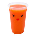 Visage 20 oz Clear Plastic Cup - Madame - 3 3/4" x 3 3/4" x 5 1/2" - 100 count box