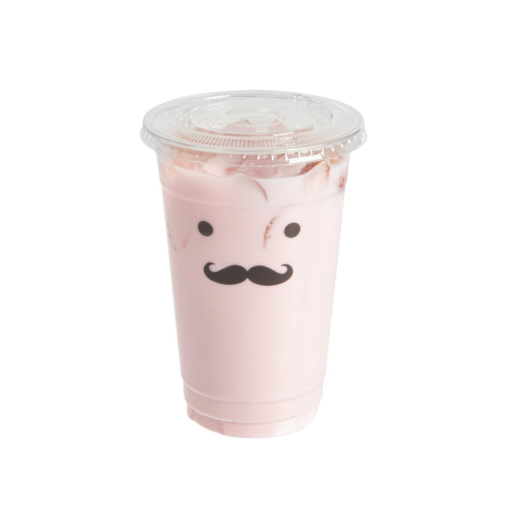 Visage Clear Plastic Flat Straw Lid - Fits 16, 20 and 24 oz - 1000 count box