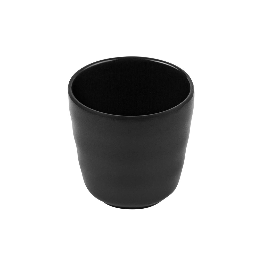 Voga 8 oz Black Melamine Tea Cup - Japonais - 3" x 3" x 3 1/4" - 10 count box