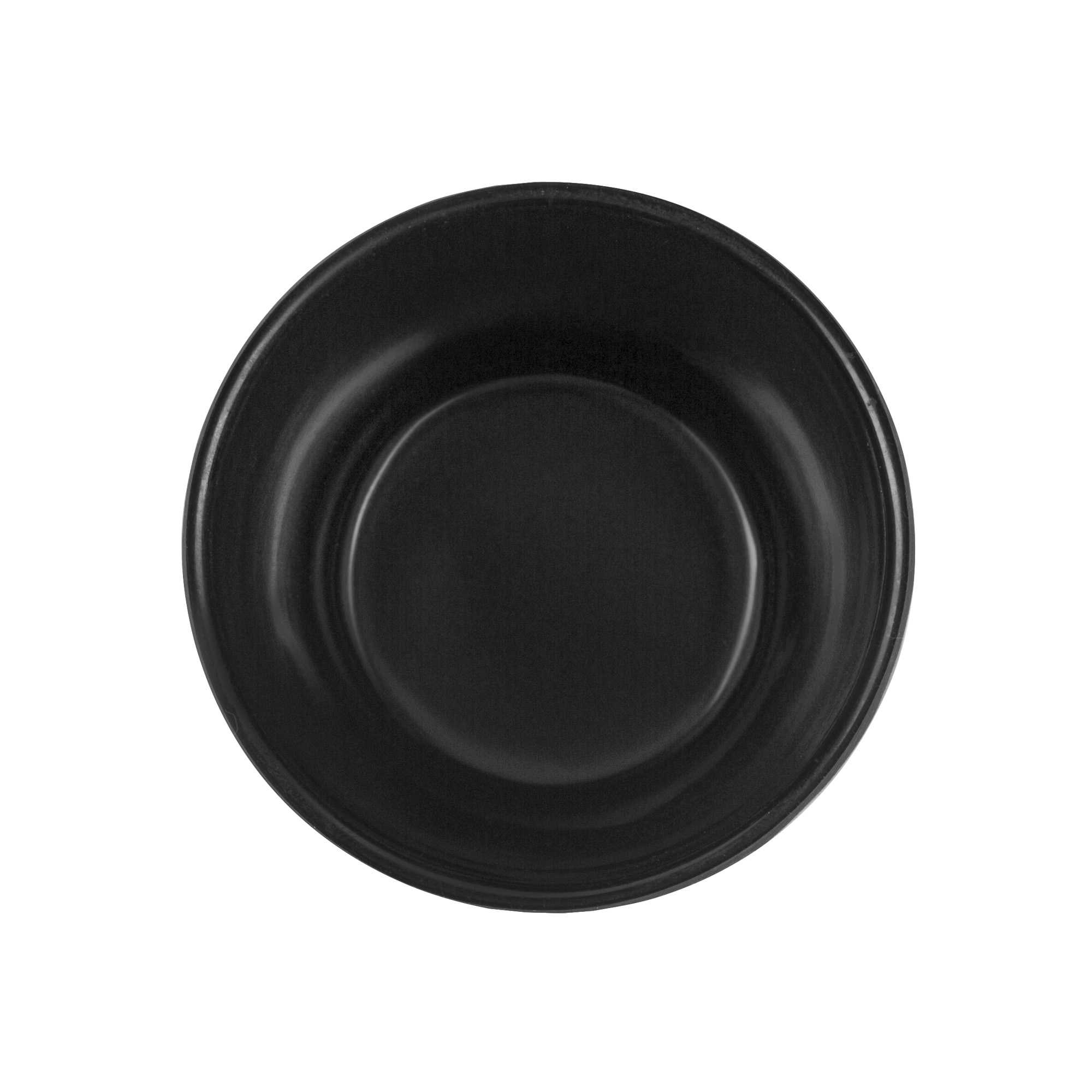 Voga 8 oz Black Melamine Tea Cup - Japonais - 3" x 3" x 3 1/4" - 10 count box