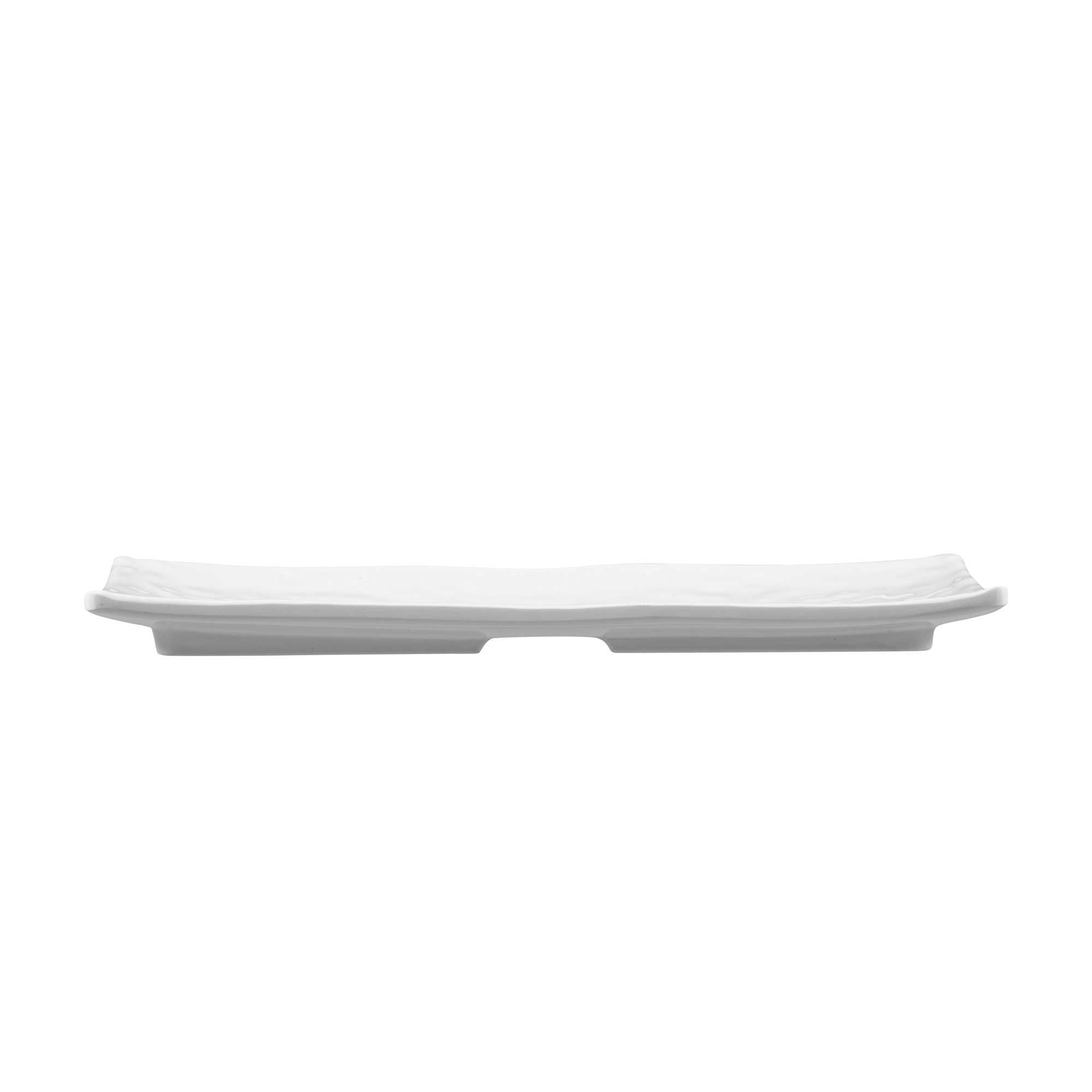 Voga Rectangle White Melamine Plate - Japonais - 10 1/2" x 4 1/2" x 1" - 2 count box