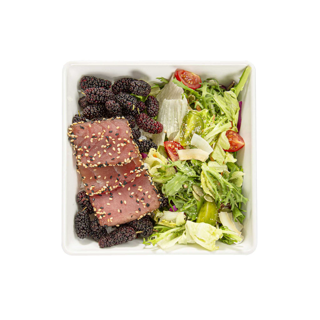 Voga 45 oz Square White Melamine Serving Bowl - Classic - 7" x 7" x 3 1/4" - 10 count box