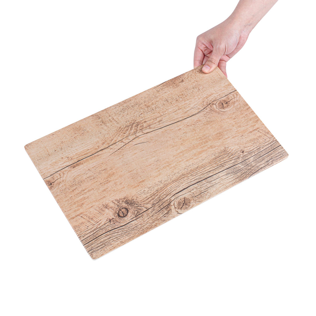 Voga Countryside Brown Melamine Serving Board - Faux Wood - 16" x 10" x 1/2" - 1 count box