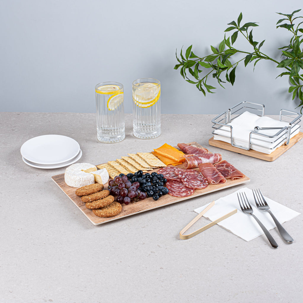 Voga Countryside Brown Melamine Serving Board - Faux Wood - 16" x 10" x 1/2" - 1 count box