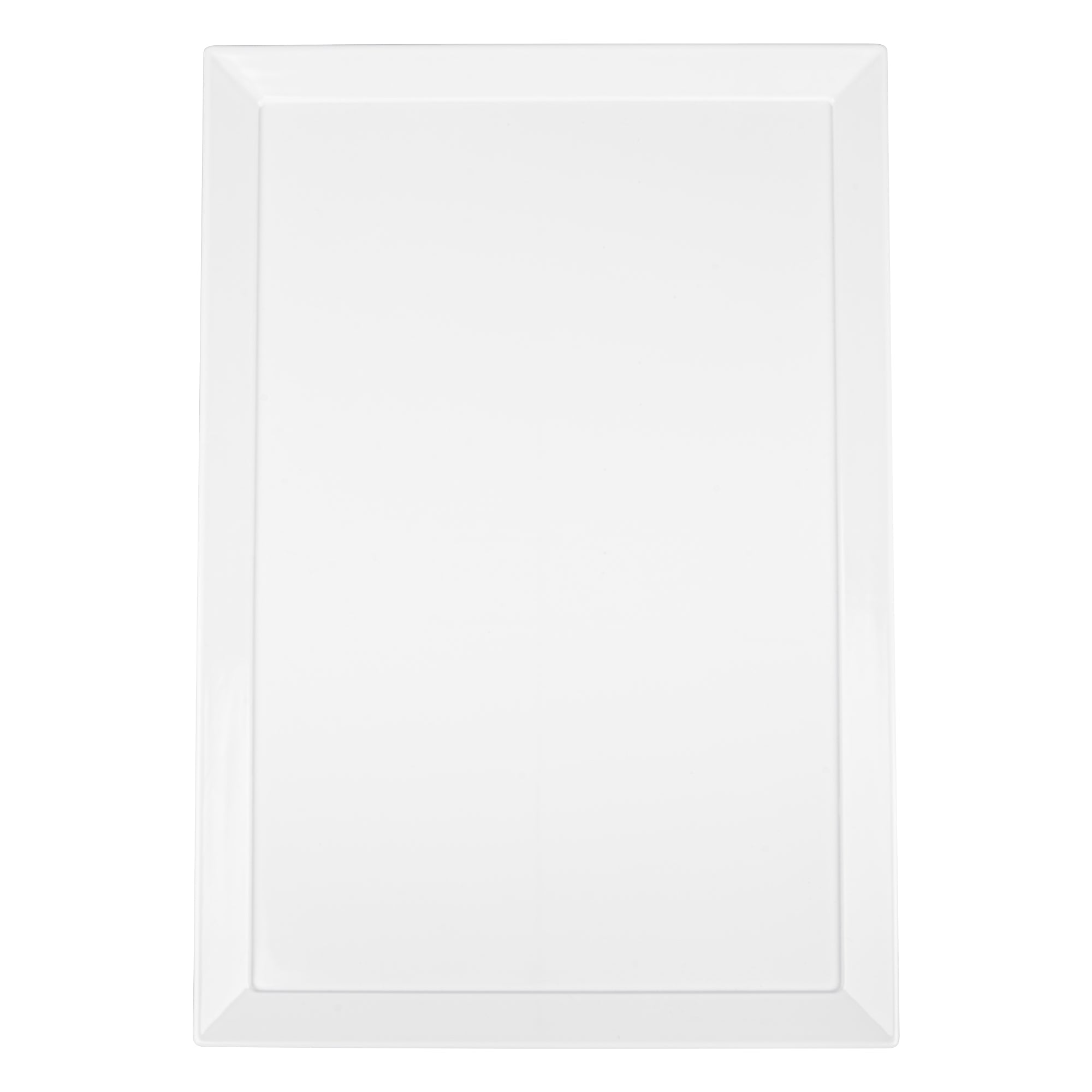 Voga Rectangle White Melamine Extra Large Serving Tray - Classic - 25 1/2" x 17 3/4" x 1" - 1 count box