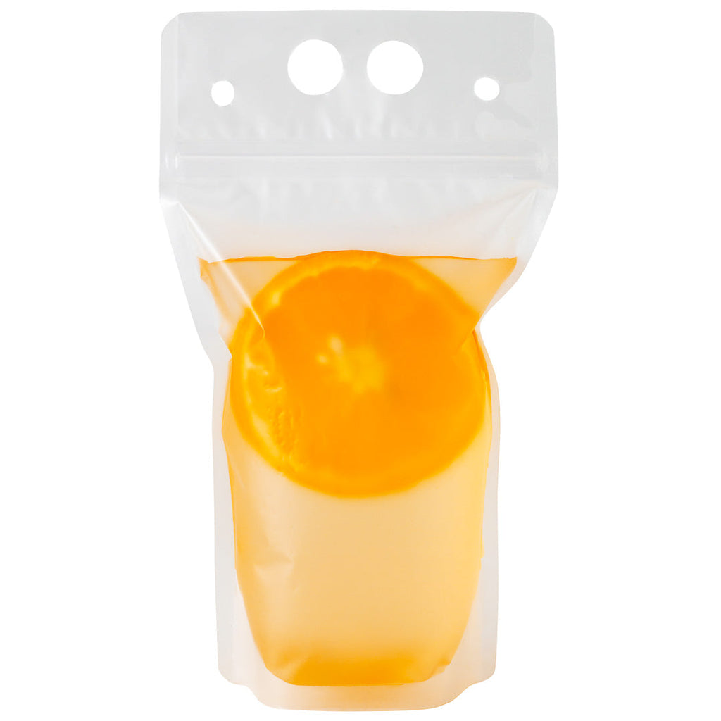 Bag Tek 17 oz Clear Plastic Drink Pouch - Single Zipper - 5" x 9" x 1 1/2" - 100 count box