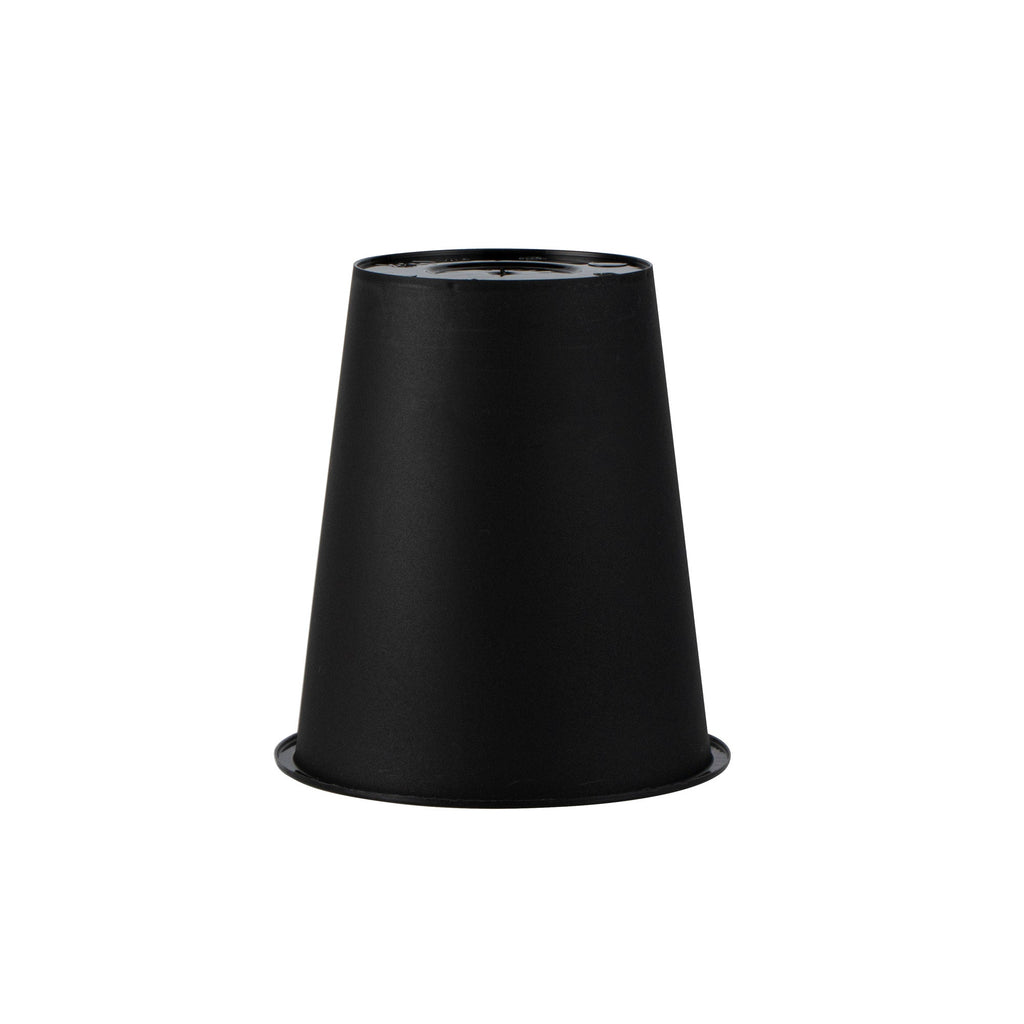 Bev Tek 12 oz Round Matte Black Plastic Hot / Cold Drinking Cup - 3 1/2" x 3 1/2" x 4" - 100 count box