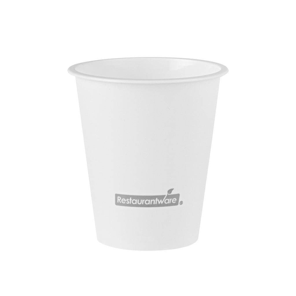 Bev Tek 12 oz Round Matte White Plastic Hot / Cold Drinking Cup - 3 1/2" x 3 1/2" x 4" - 100 count box