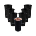 Bev Tek 16 oz Round Matte Black Plastic Hot / Cold Drinking Cup - 3 1/2" x 3 1/2" x 5 1/4" - 100 count box