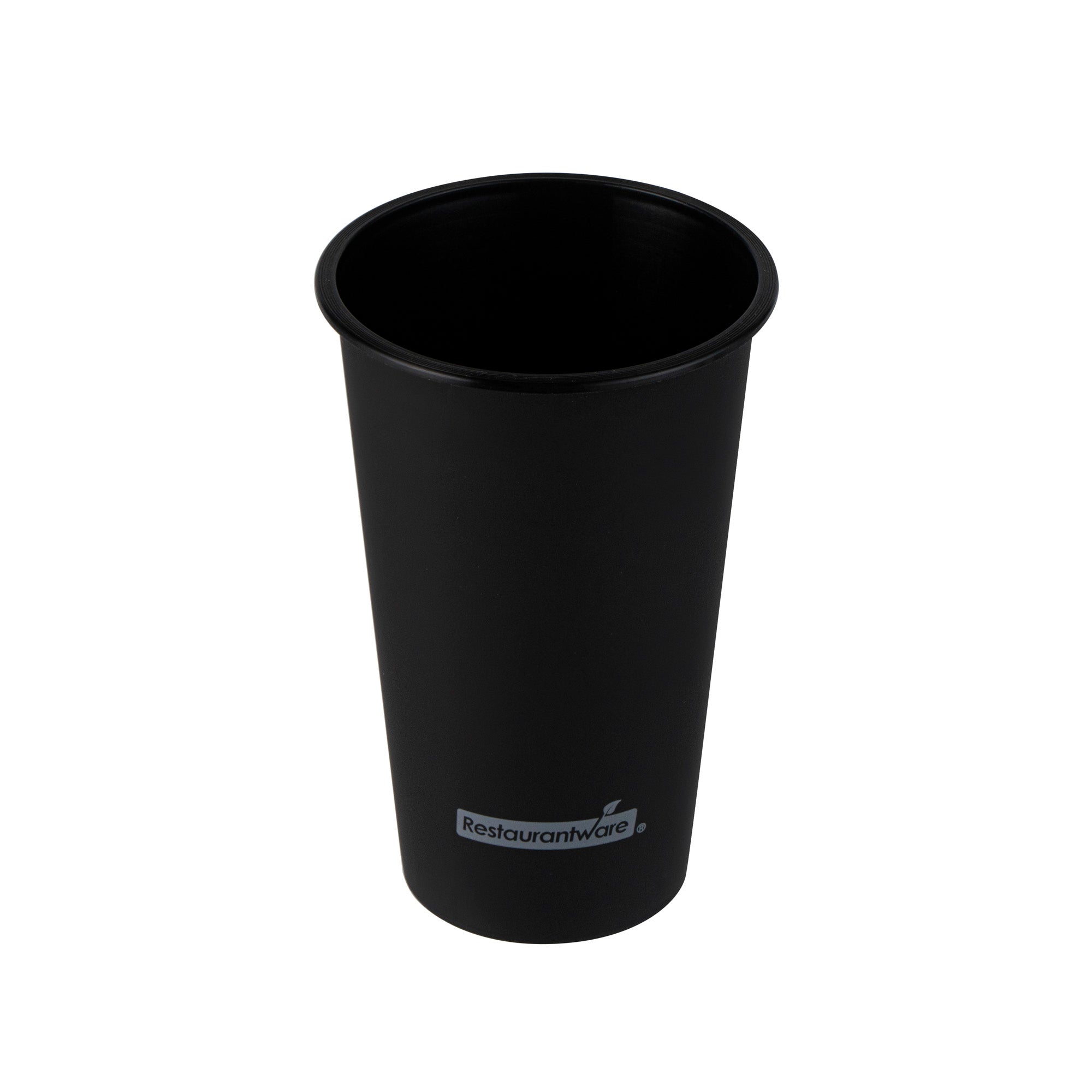 Bev Tek 16 oz Round Matte Black Plastic Hot / Cold Drinking Cup - 3 1/2" x 3 1/2" x 5 1/4" - 100 count box