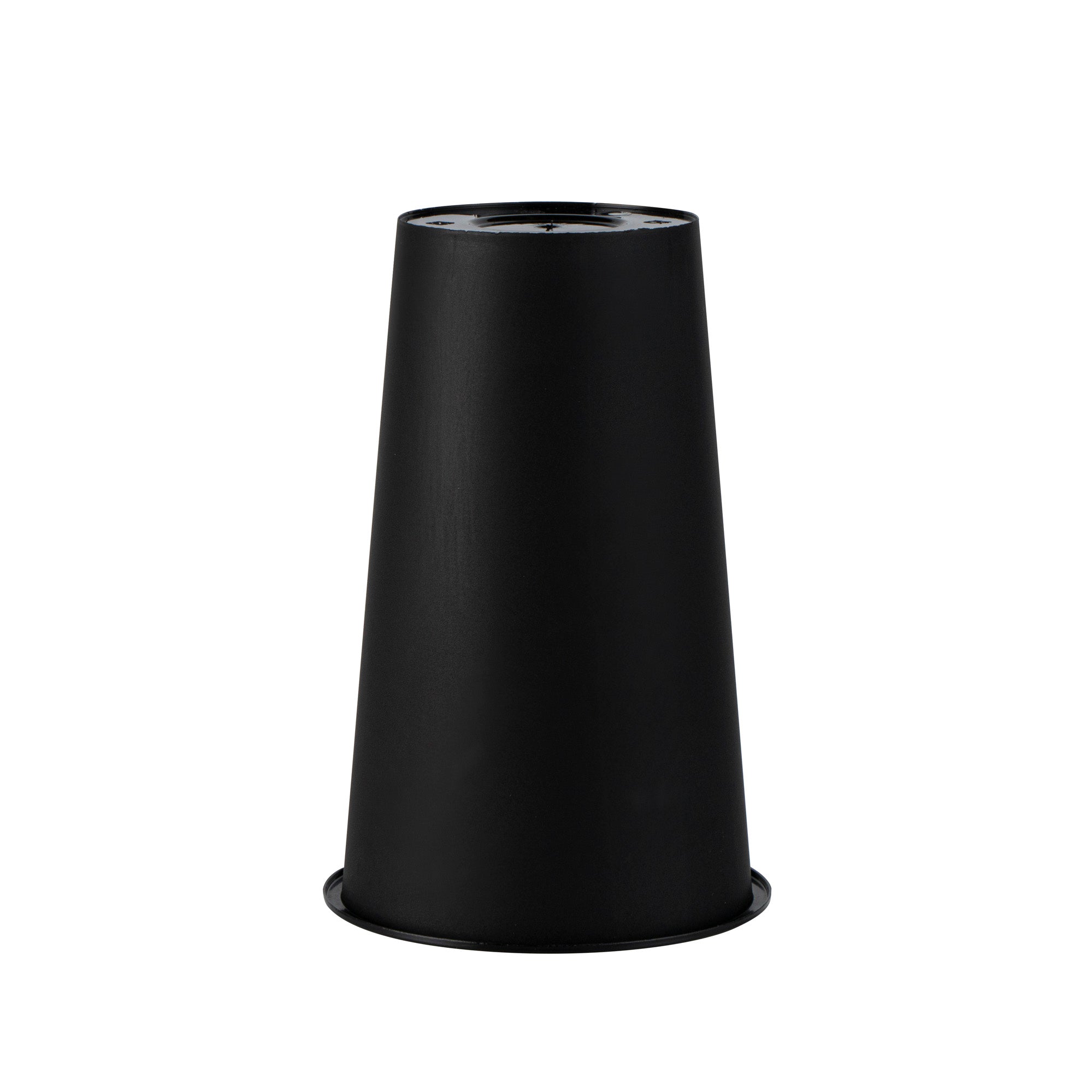 Bev Tek 16 oz Round Matte Black Plastic Hot / Cold Drinking Cup - 3 1/2" x 3 1/2" x 5 1/4" - 100 count box