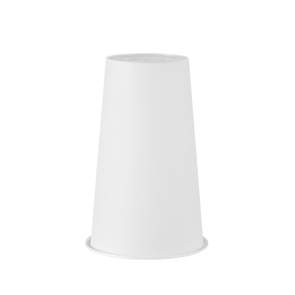 Bev Tek 16 oz Round Matte White Plastic Hot / Cold Drinking Cup - 3 1/2" x 3 1/2" x 5 1/4" - 100 count box