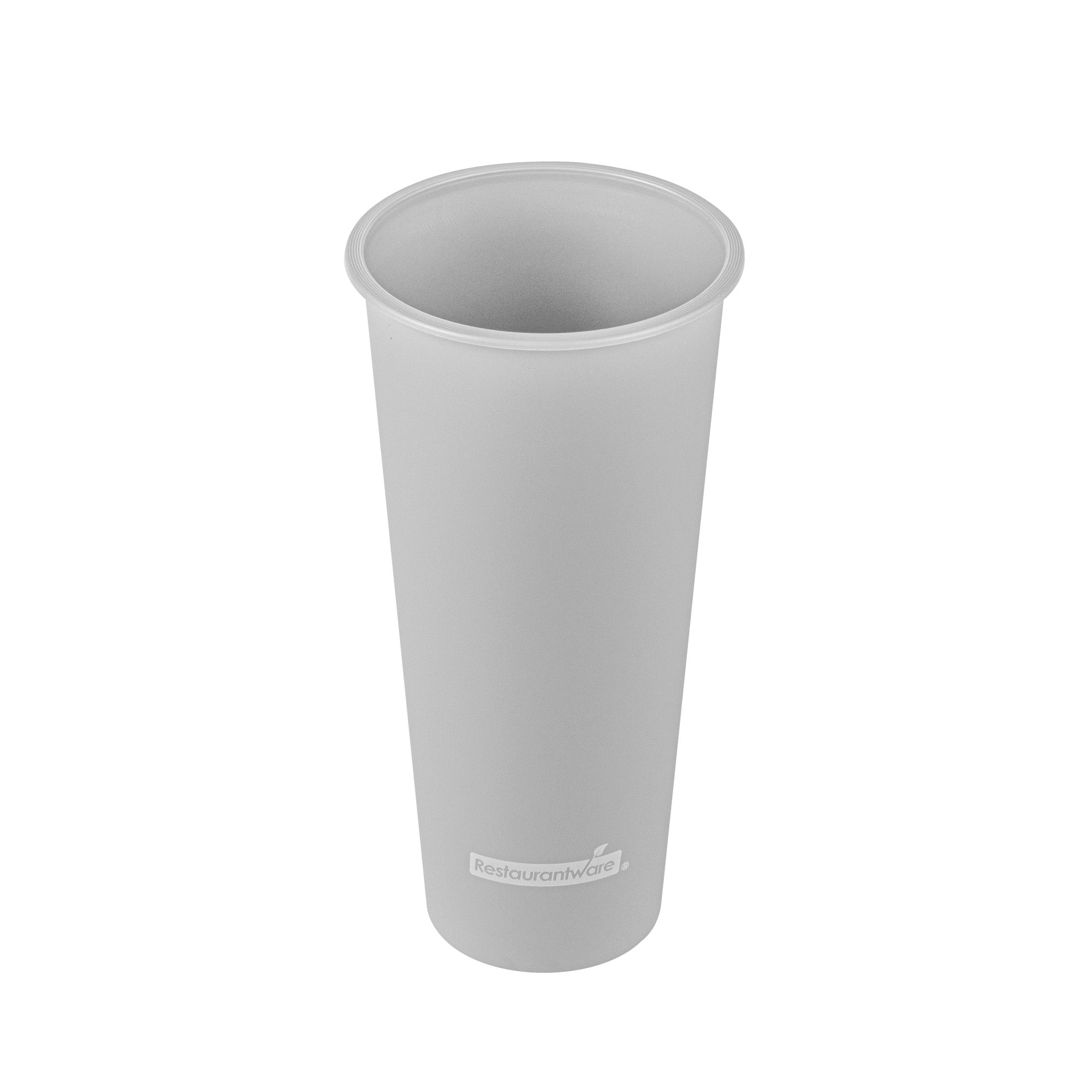 Bev Tek 24 oz Round Matte Gray Plastic Hot / Cold Drinking Cup - 3 1/2" x 3 1/2" x 7" - 100 count box