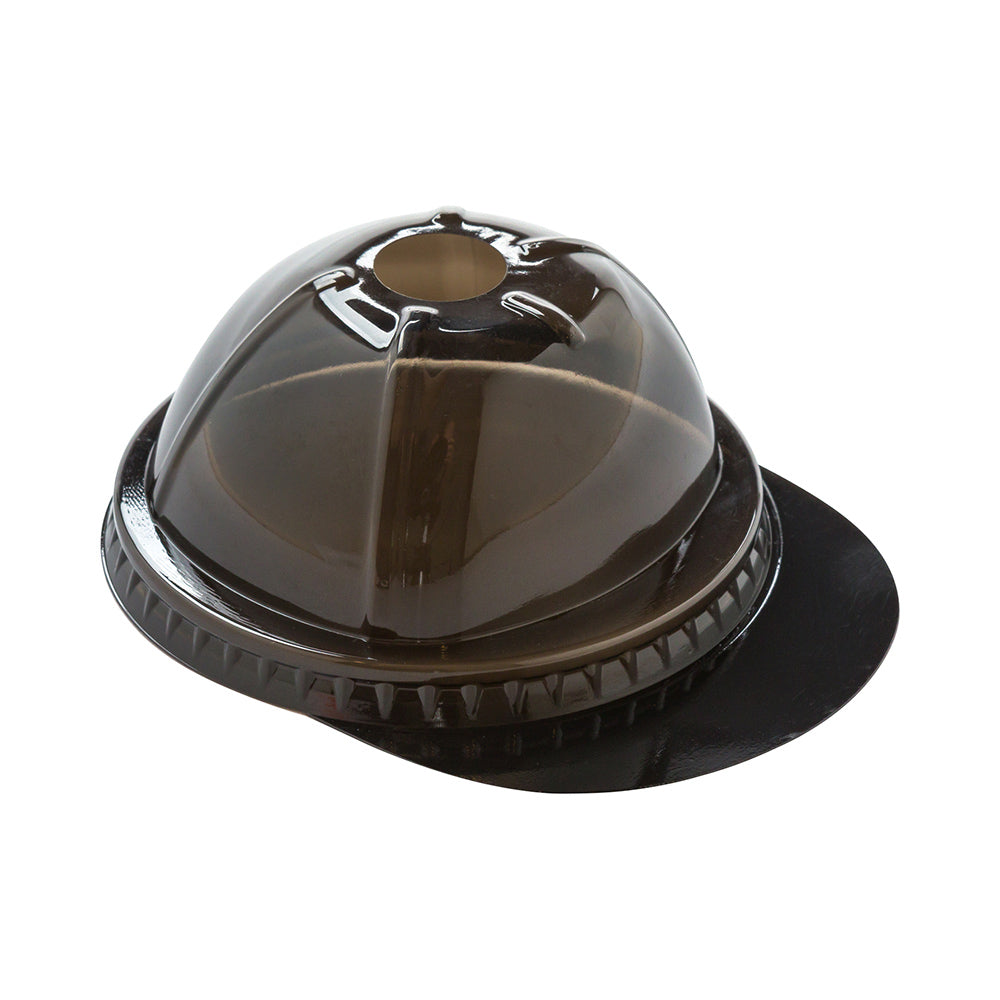 Visage Black Plastic Baseball Cap Dome Lid - Fits 9, 12, and 16 oz - 100 count box