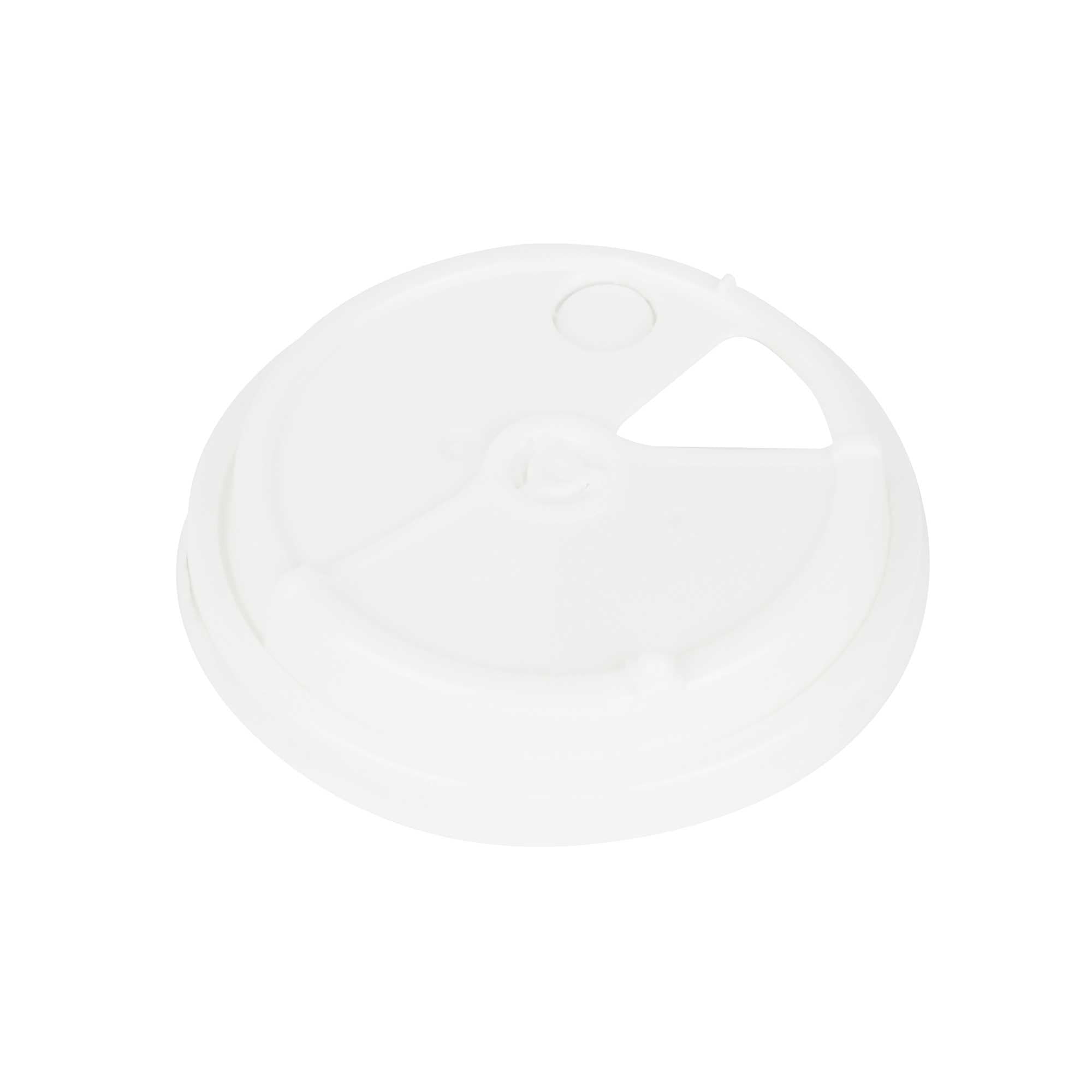 Bev Tek White Plastic 2-in-1 Straw or Sip Coffee Cup Lid - Fits 8, 12, 16 and 20 oz - 100 count box