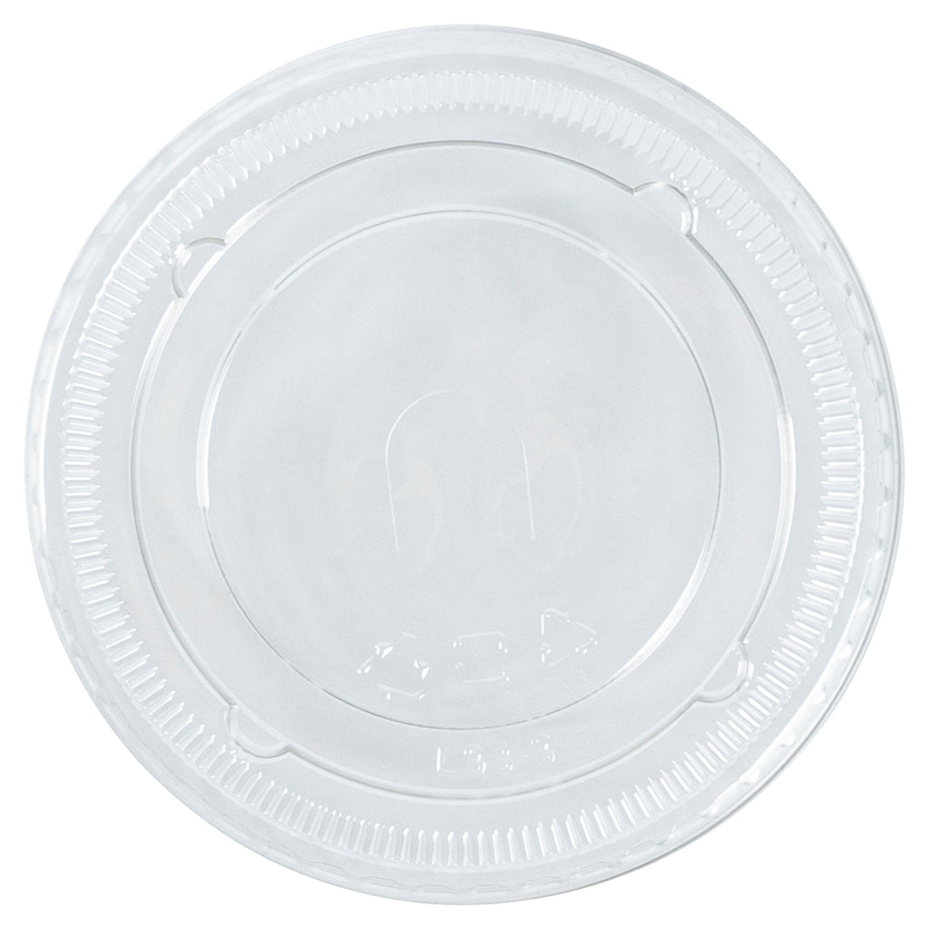 Visage Round Clear Plastic Flat Lid - Fits 9, 12 and 16 oz - 1000 count box
