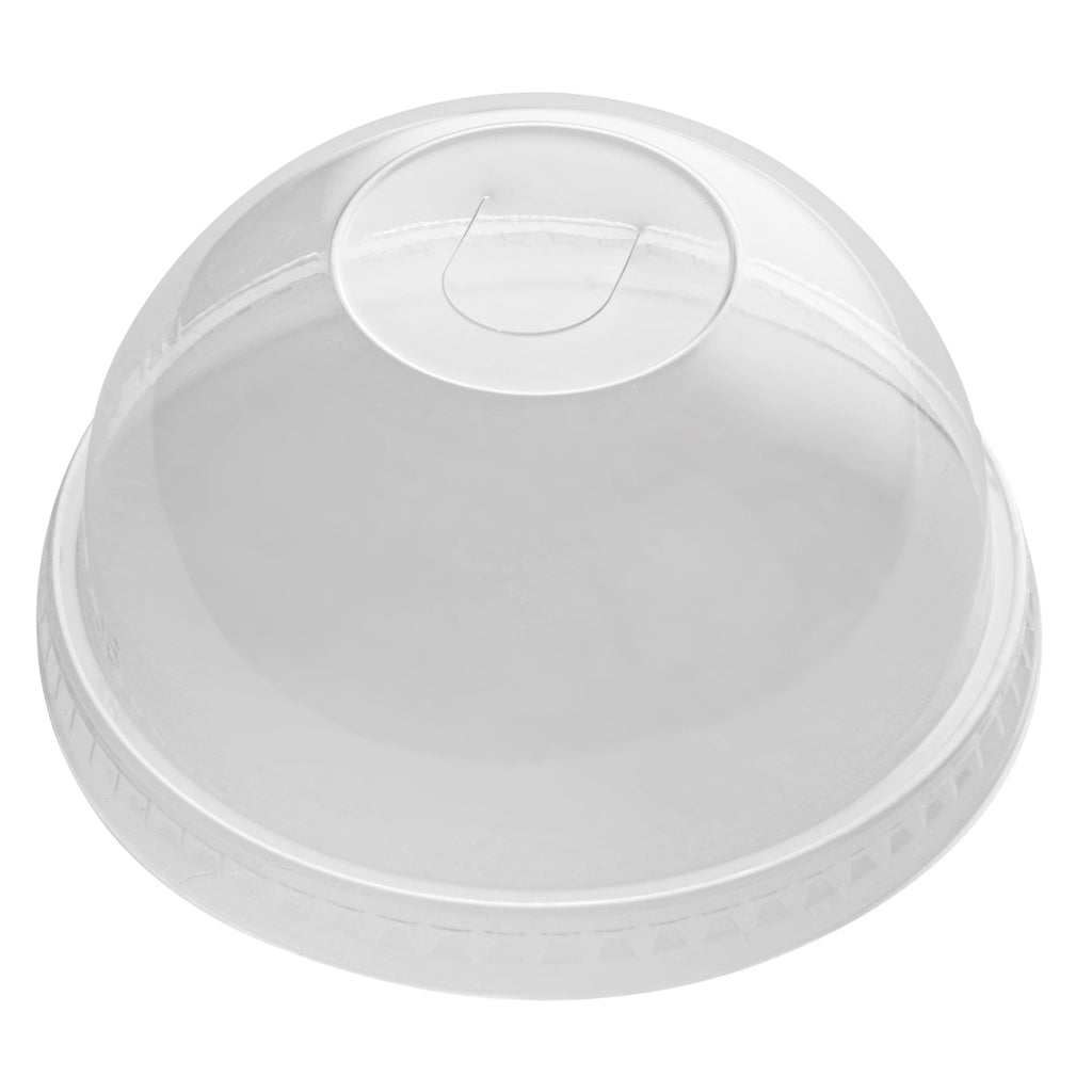 Visage Round Clear Plastic Dome Lid - Fits 9, 12 and 16 oz - 1000 count box