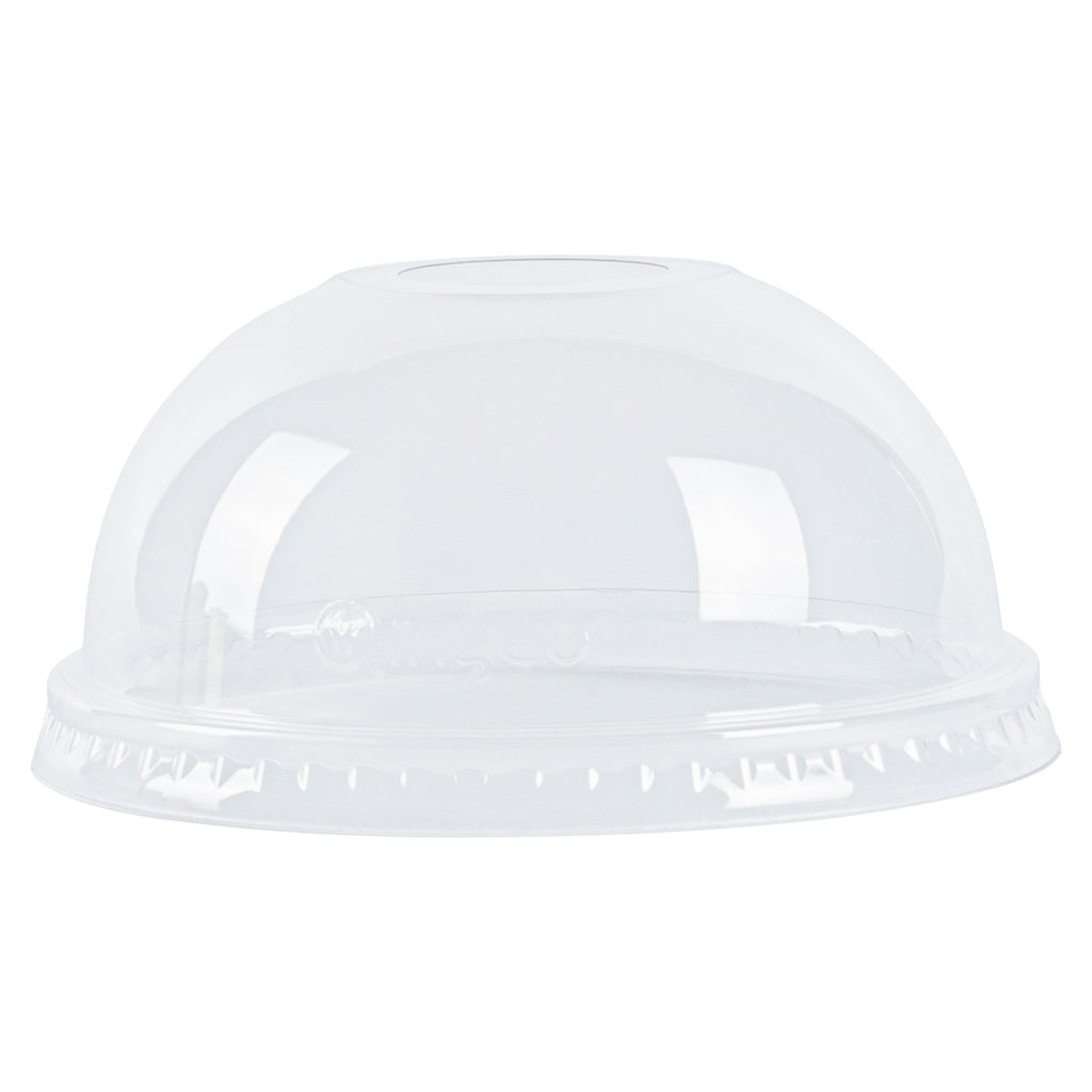 Visage Round Clear Plastic Dome Lid - Fits 9, 12 and 16 oz - 1000 count box