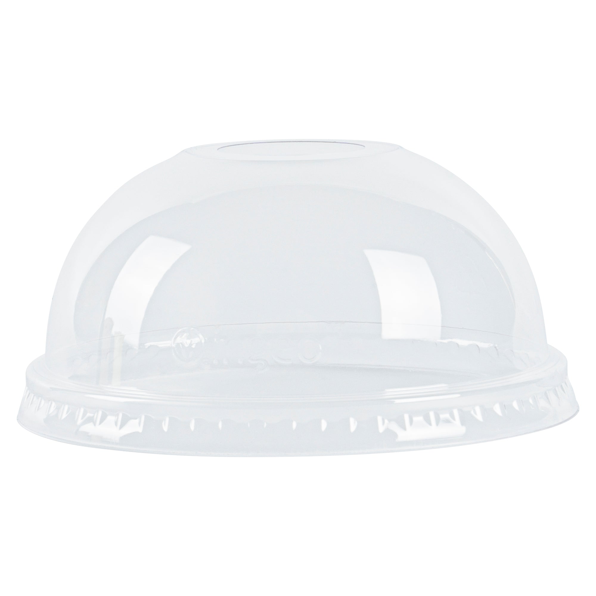 Visage Round Clear Plastic Dome Lid - Fits 9, 12 and 16 oz - 1000 count box