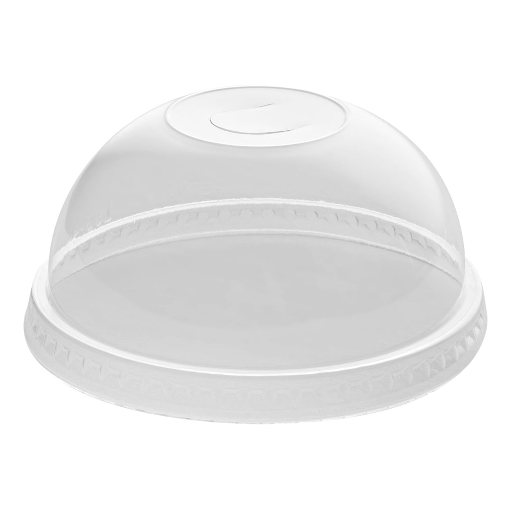 Visage Round Clear Plastic Dome Lid - Fits 9, 12 and 16 oz - 1000 count box