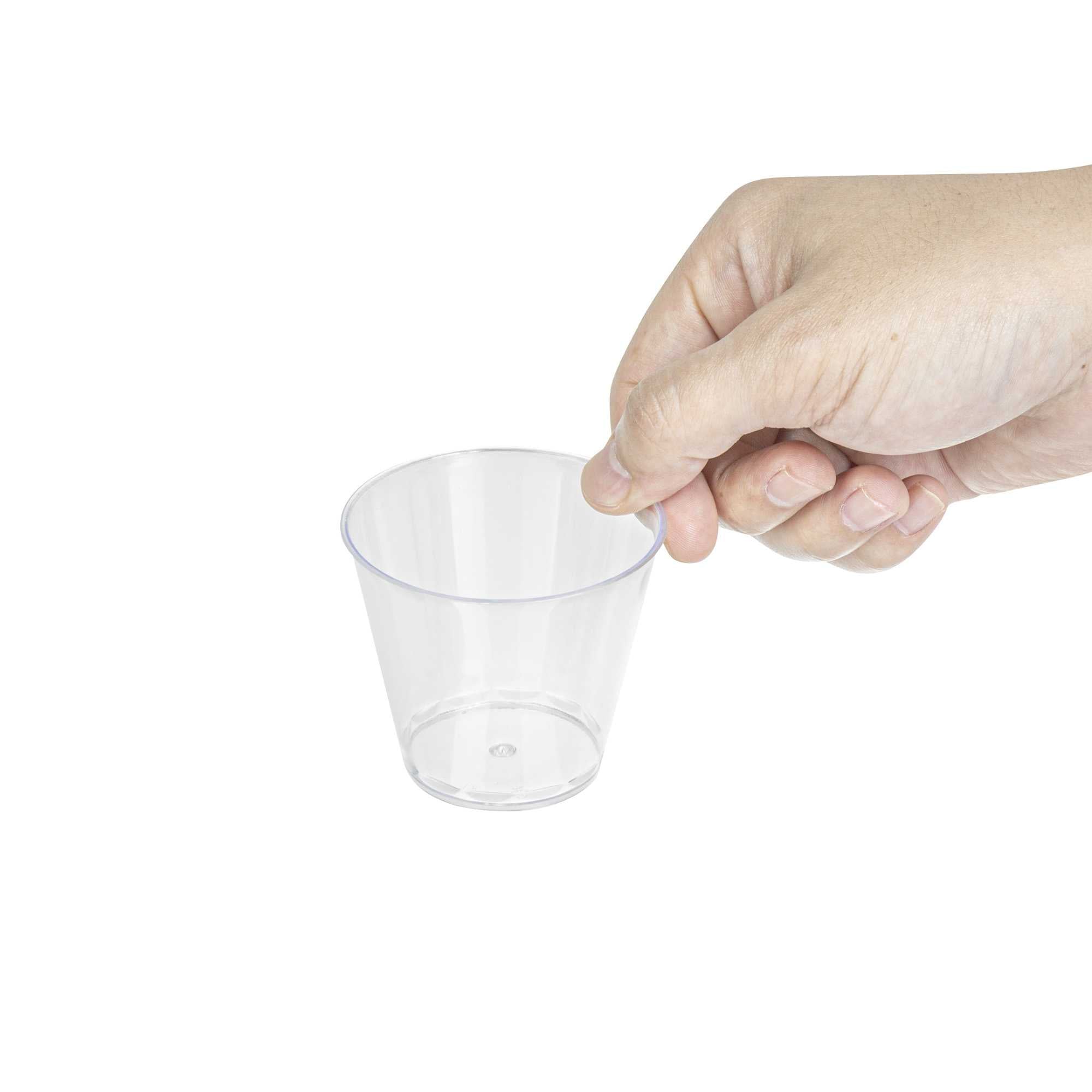 Mini Serve 4 oz Round Clear Plastic Arco Dessert Cup - 2 1/2" x 2 1/2" x 2 1/4" - 20 count box