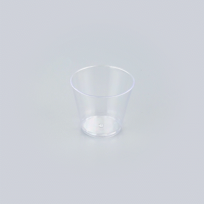 Mini Serve 4 oz Round Clear Plastic Arco Dessert Cup - 2 1/2" x 2 1/2" x 2 1/4" - 20 count box