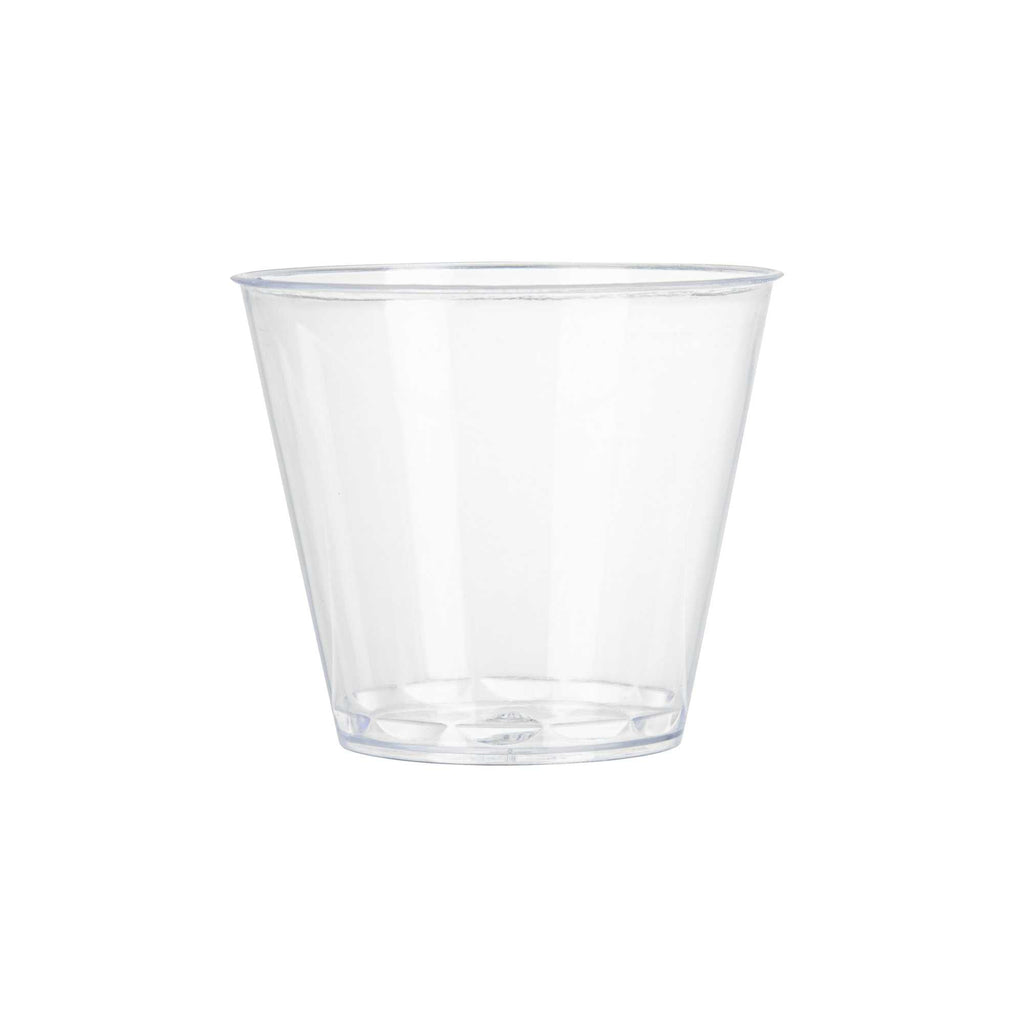 Mini Serve 4 oz Round Clear Plastic Arco Dessert Cup - 2 1/2" x 2 1/2" x 2 1/4" - 100 count box