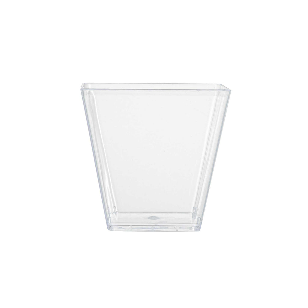 Mini Serve 5 oz Square Clear Plastic Medium Kova Cup - 2 1/2" x 2 1/2" x 2 1/2" - 100 count box