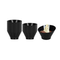 Mini Serve 5 oz Round Black Plastic Small Incline Bowl - 3 3/4" x 3 3/4" x 2 1/2" - 20 count box