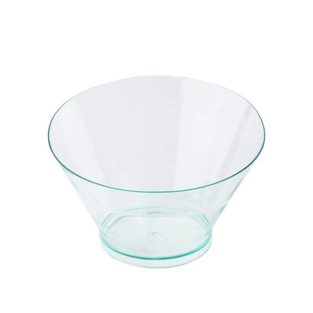Mini Serve 5 oz Round Seagreen Plastic Small Incline Bowl - 3 3/4" x 3 3/4" x 2 1/2" - 100 count box