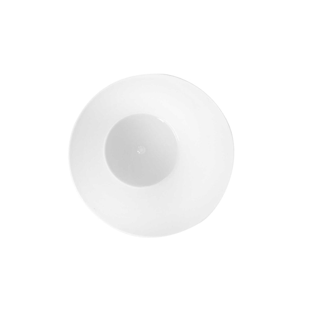 Mini Serve 5 oz Round White Plastic Small Incline Bowl - 3 3/4" x 3 3/4" x 2 1/2" - 20 count box