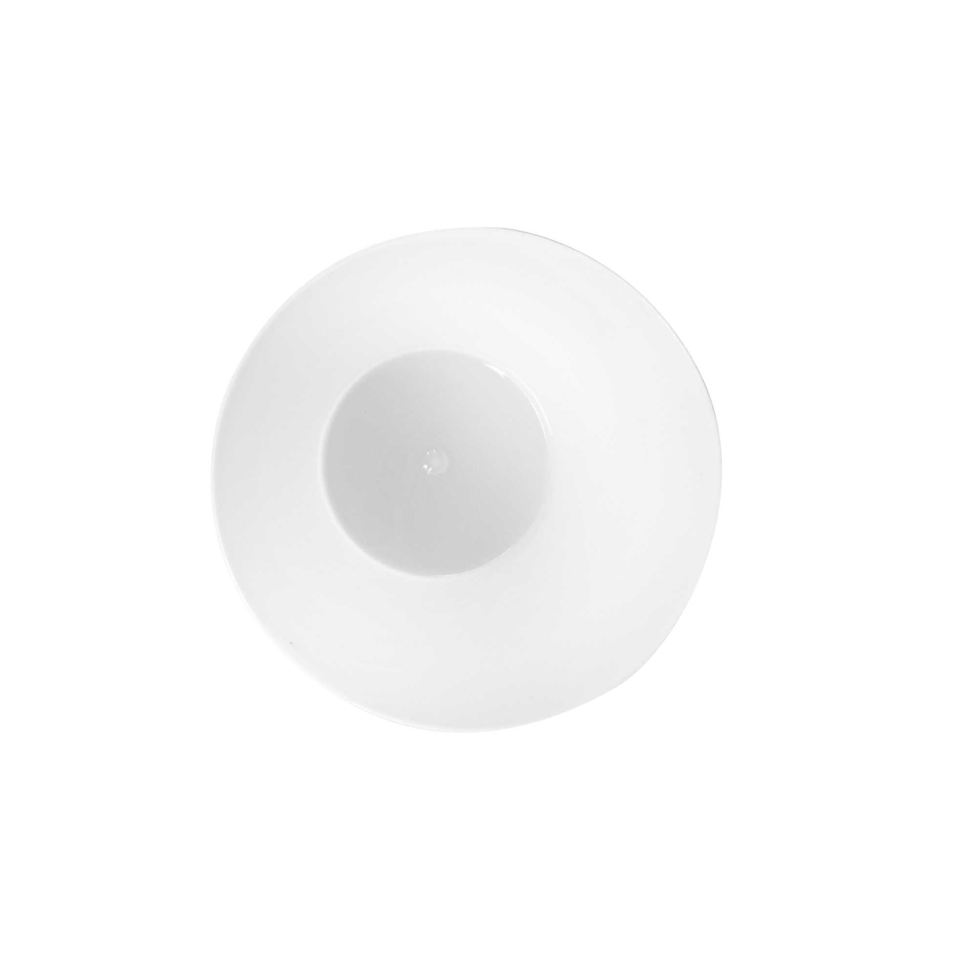 Mini Serve 5 oz Round White Plastic Small Incline Bowl - 3 3/4" x 3 3/4" x 2 1/2" - 20 count box