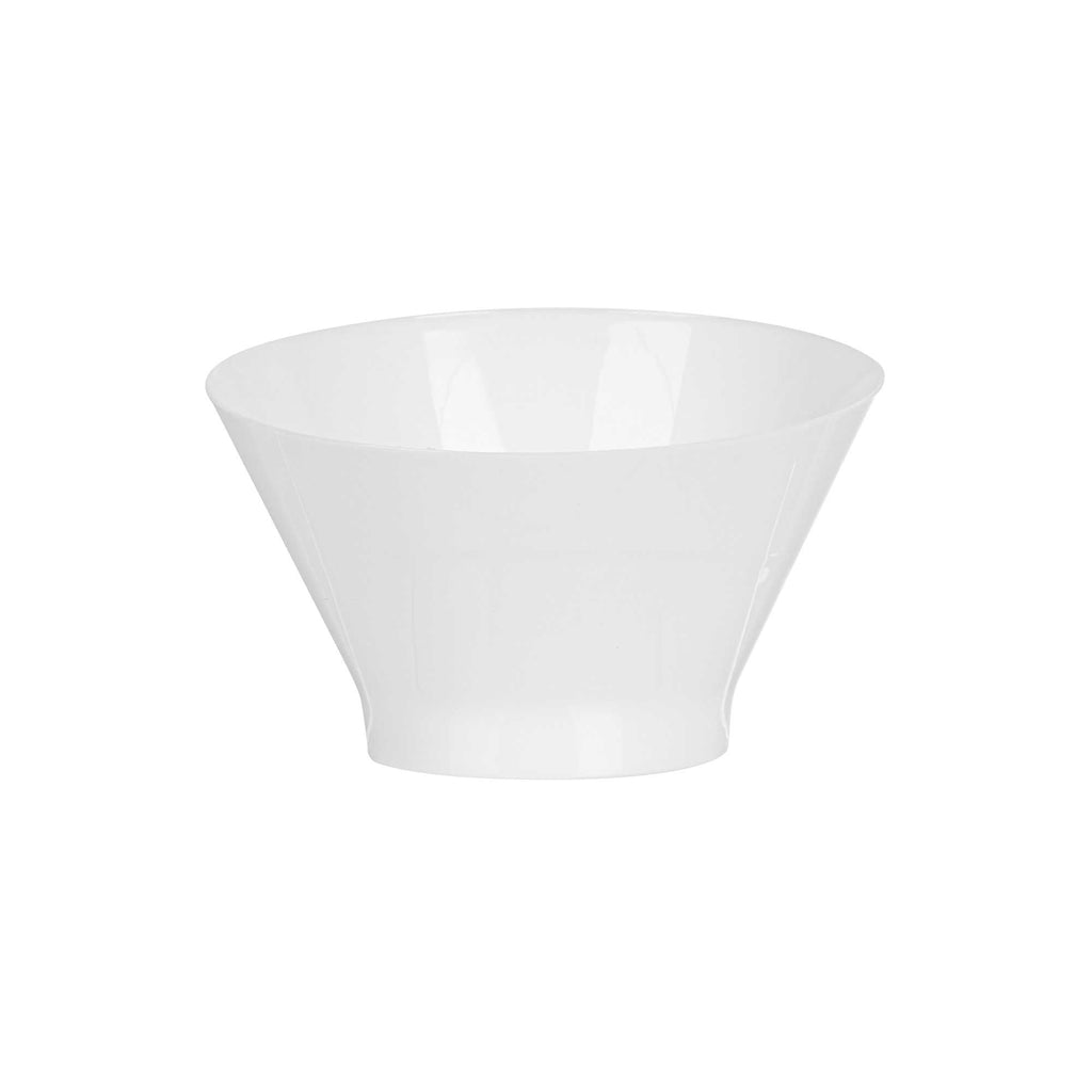 Mini Serve 5 oz Round White Plastic Small Incline Bowl - 3 3/4" x 3 3/4" x 2 1/2" - 100 count box