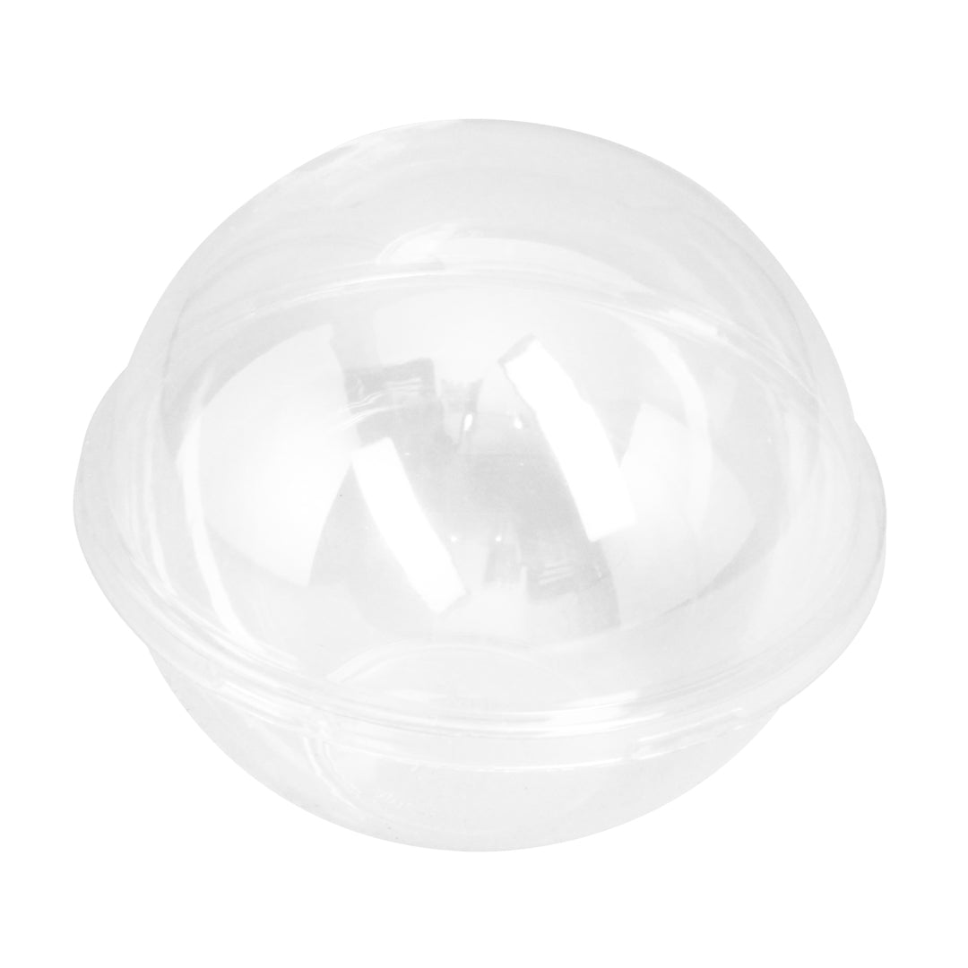 Thermo Tek 12 oz Clear Plastic Sphere Salad Container - with Dome Lid - 5 1/4" x 5 1/4" x 4 1/2" - 50 count box