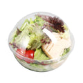 Thermo Tek 21 oz Clear Plastic Sphere Salad Container - with Dome Lid - 5 3/4" x 5 3/4" x 4 3/4" - 50 count box