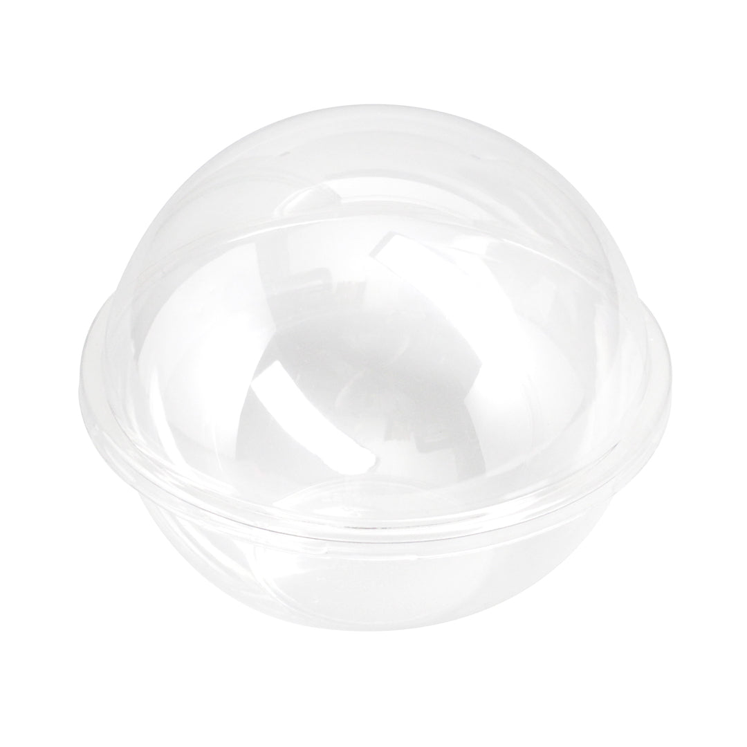 Thermo Tek 28 oz Clear Plastic Sphere Salad Container - with Dome Lid - 6 1/2" x 6 1/2" x 5 1/2" - 50 count box
