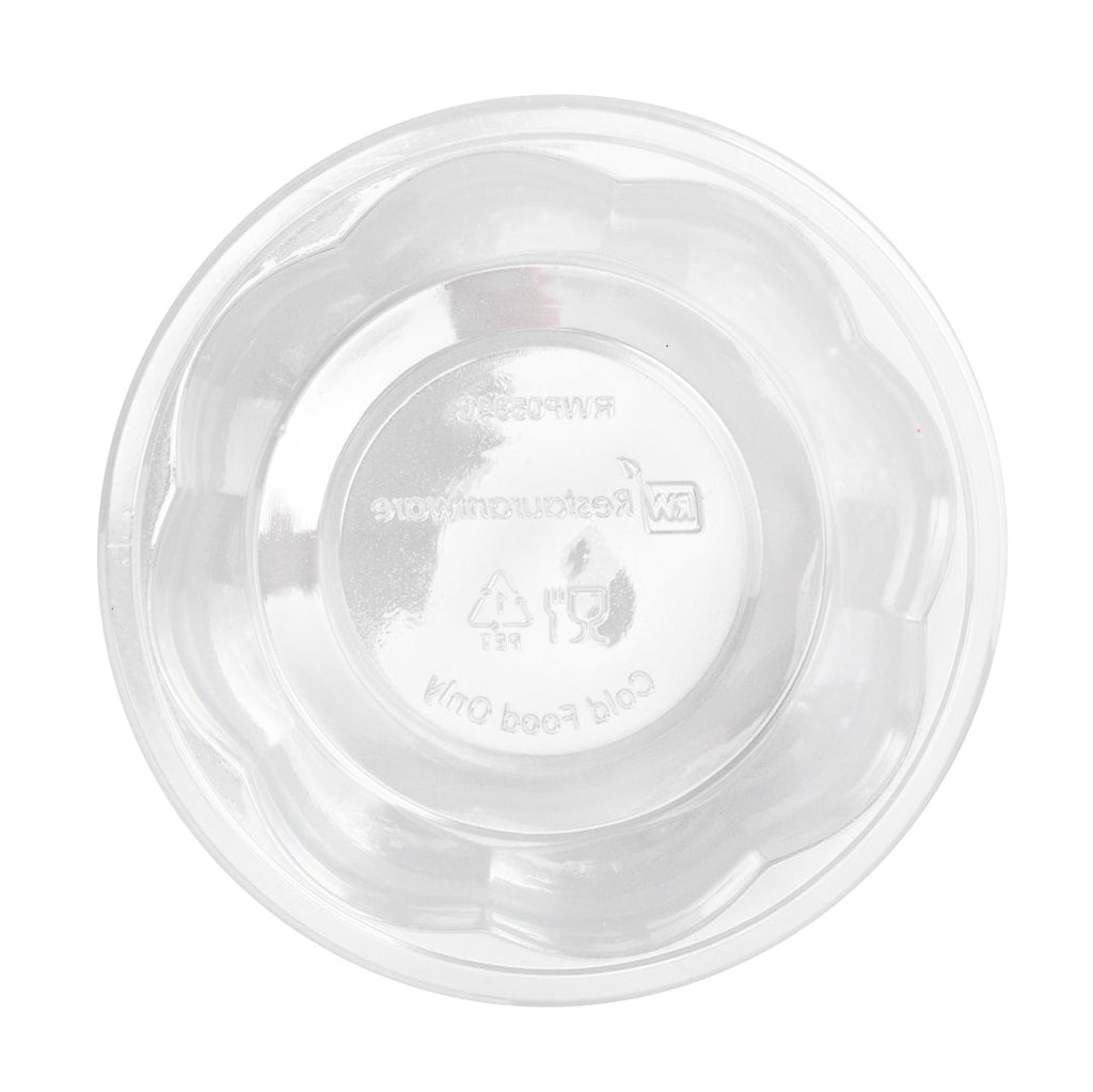 Thermo Tek 8 oz Clear Plastic Ergo-Grip Bowl - 4 3/4" x 4 3/4" x 1 1/4" - 50 count box