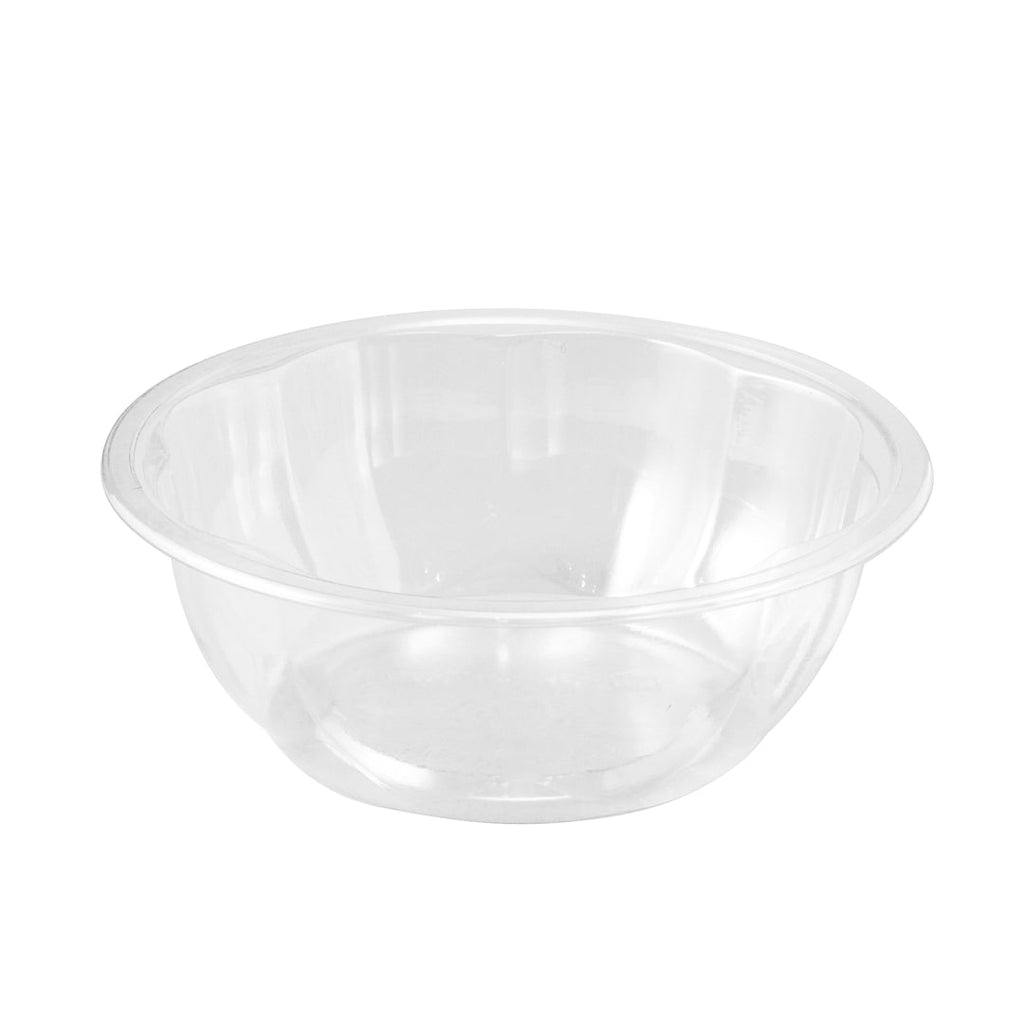 Thermo Tek 12 oz Clear Plastic Ergo-Grip Bowl - 4 3/4" x 4 3/4" x 1 3/4" - 500 count box