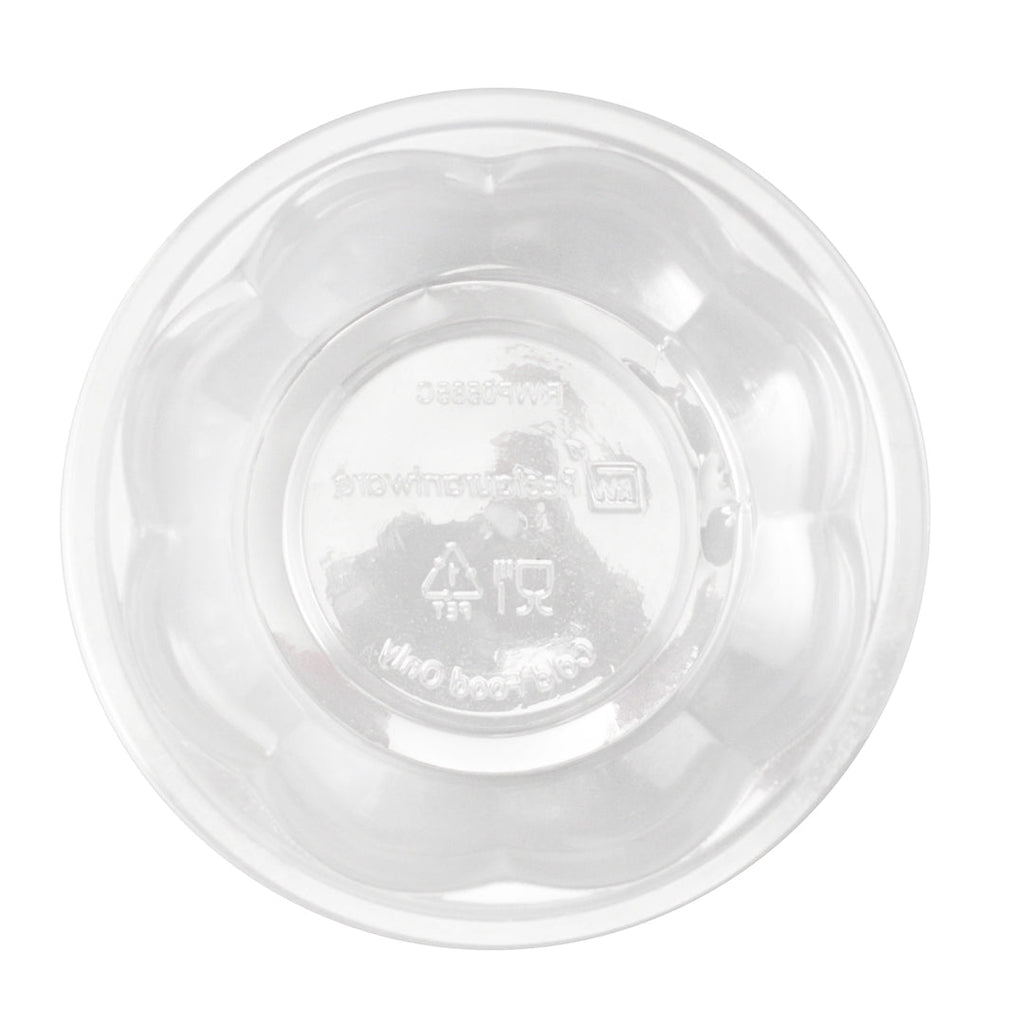 Thermo Tek 12 oz Clear Plastic Ergo-Grip Bowl - 4 3/4" x 4 3/4" x 1 3/4" - 500 count box