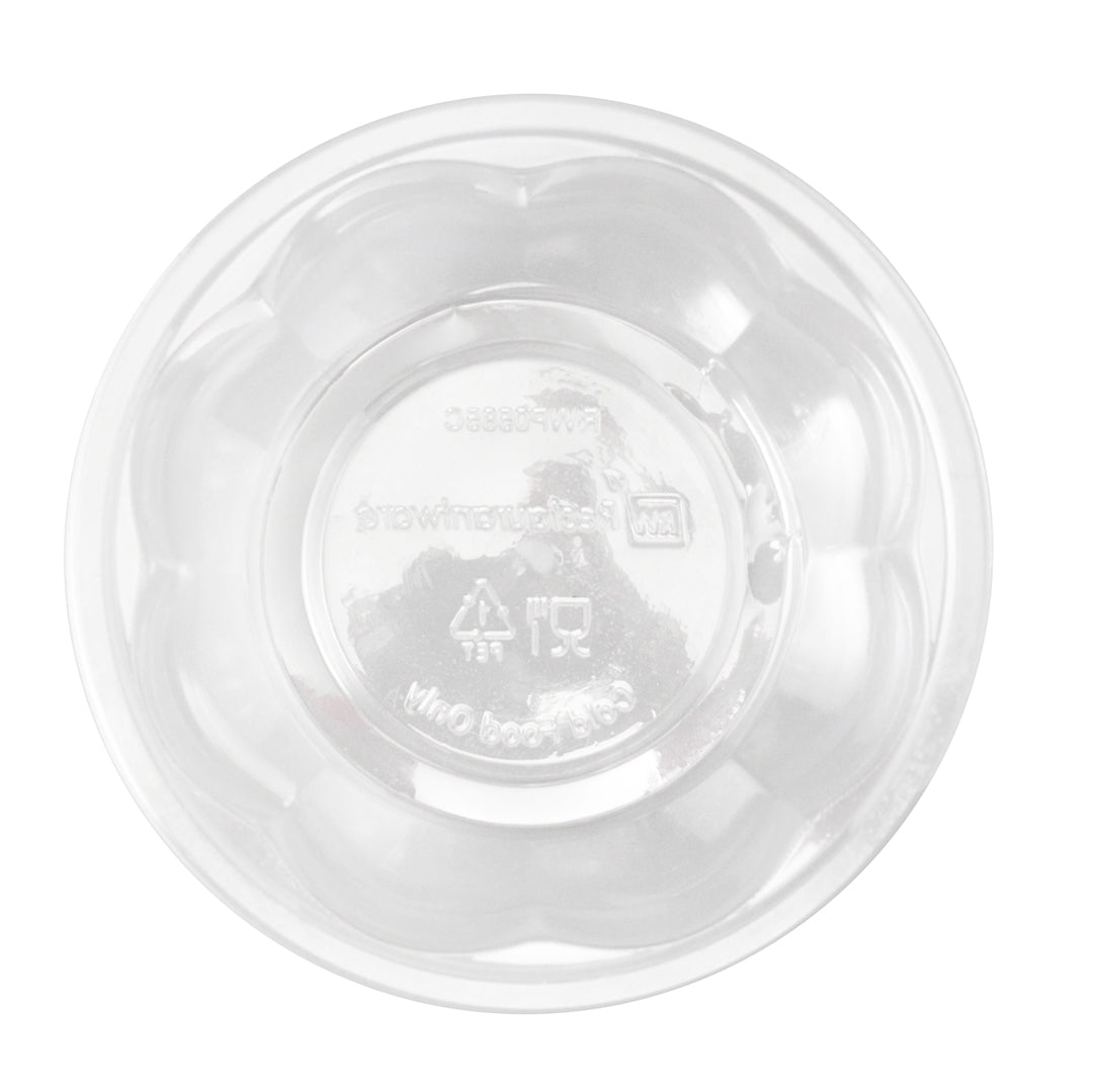 Thermo Tek 12 oz Clear Plastic Ergo-Grip Bowl - 4 3/4" x 4 3/4" x 1 3/4" - 500 count box
