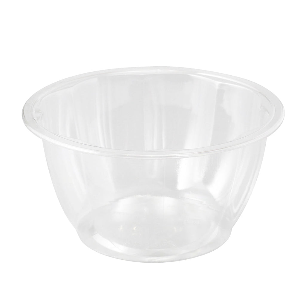 Thermo Tek 16 oz Clear Plastic Ergo-Grip Bowl - 4 3/4" x 4 3/4" x 2 1/2" - 50 count box
