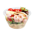 Thermo Tek 16 oz Clear Plastic Ergo-Grip Bowl - 4 3/4" x 4 3/4" x 2 1/2" - 50 count box