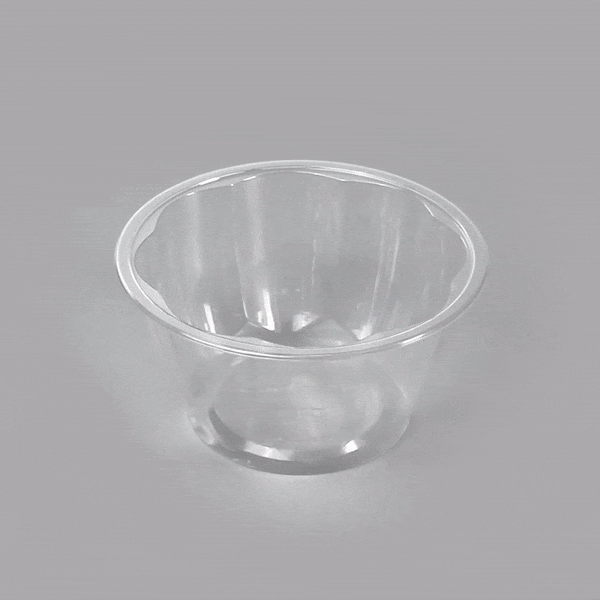 Thermo Tek 16 oz Clear Plastic Ergo-Grip Bowl - 4 3/4" x 4 3/4" x 2 1/2" - 50 count box
