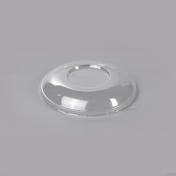 Thermo Tek Clear Plastic Ergo-Grip Bowl Lid - Fits 8 / 12 / 16 oz - 500 count box