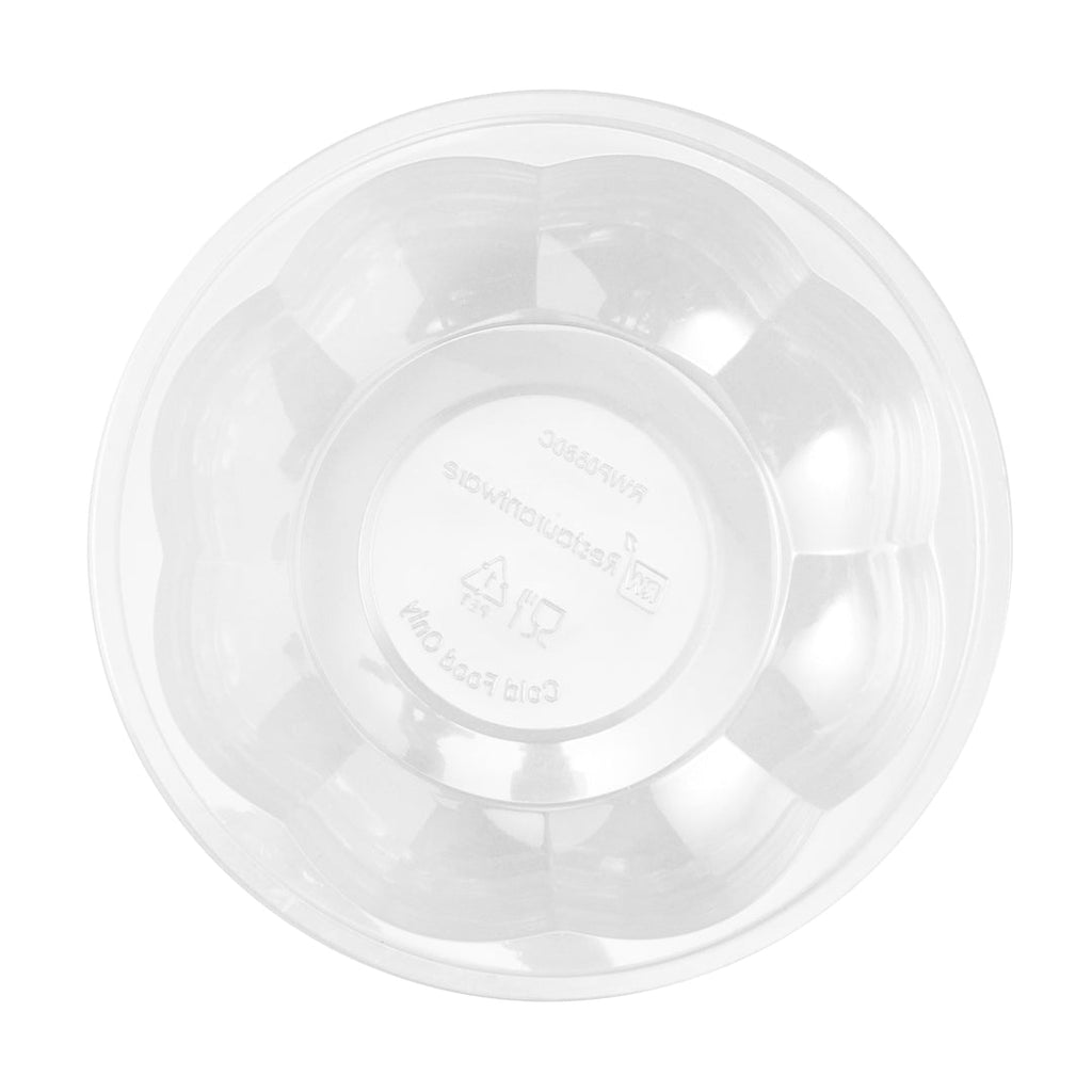 Thermo Tek 24 oz Clear Plastic Ergo-Grip Bowl - 6 3/4" x 6 3/4" x 2 1/4" - 50 count box