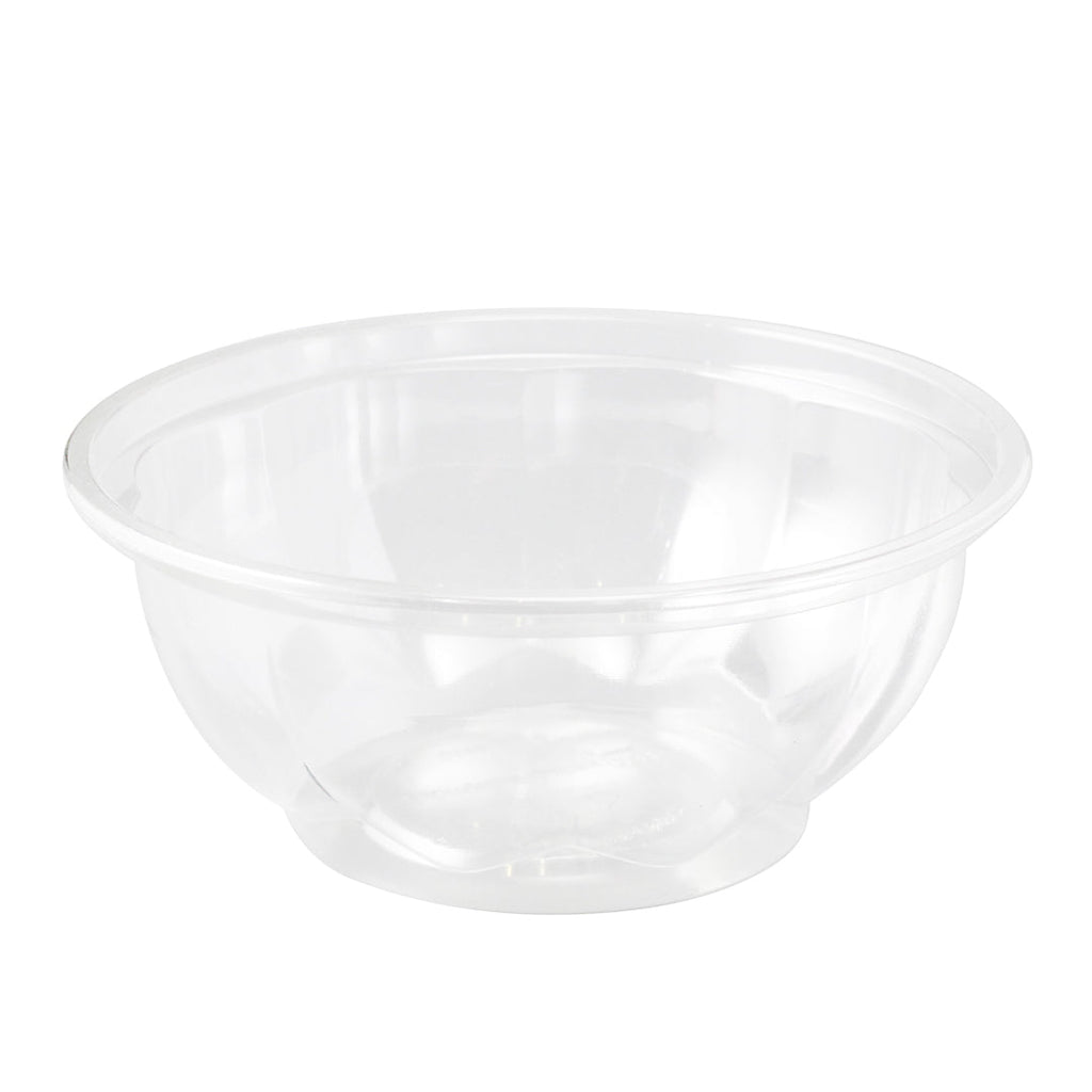 Thermo Tek 32 oz Clear Plastic Ergo-Grip Bowl - 6 3/4" x 6 3/4" x 2 3/4" - 50 count box
