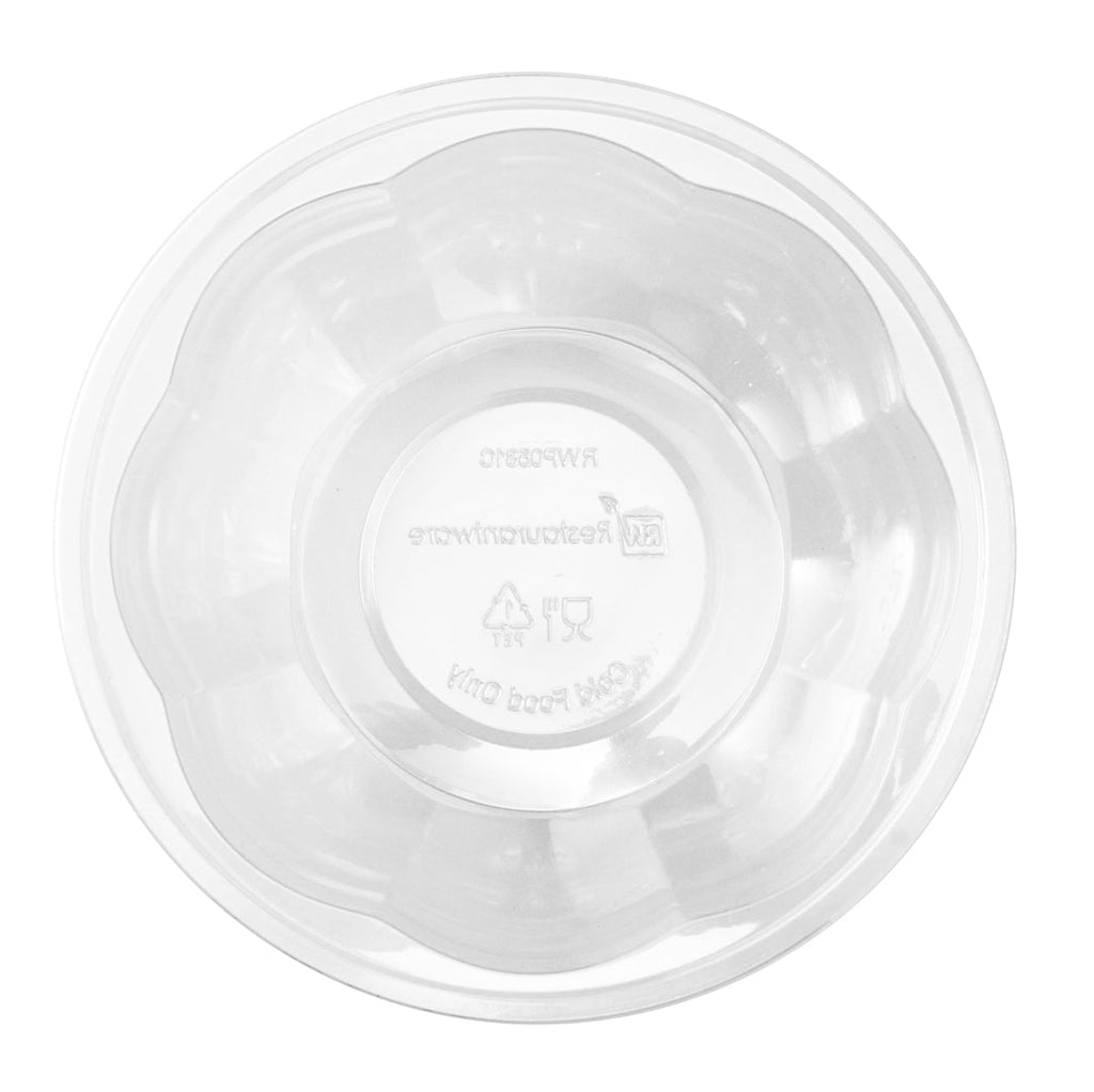 Thermo Tek 32 oz Clear Plastic Ergo-Grip Bowl - 6 3/4" x 6 3/4" x 2 3/4" - 50 count box